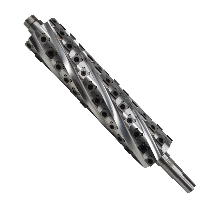 Wood Timber Carpentry Workshop Thicknesser Machinery Parts Steel Spiral Cutterhead Woodworking Jointer Helical Cutter Head 2Obrázok Wood Timber Carpentry Workshop Thicknesser Machinery Parts Steel Spiral Cutterhead Woodworking Jointer Helical Cutter Head - Image 2
