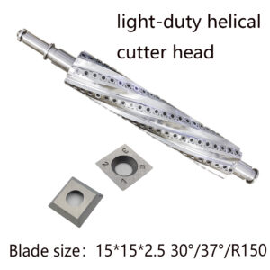 Woodworking Tools Helical Polishing Planer Professional Customized Spiral Cutter Head With Replacement Insert Blade for Wood