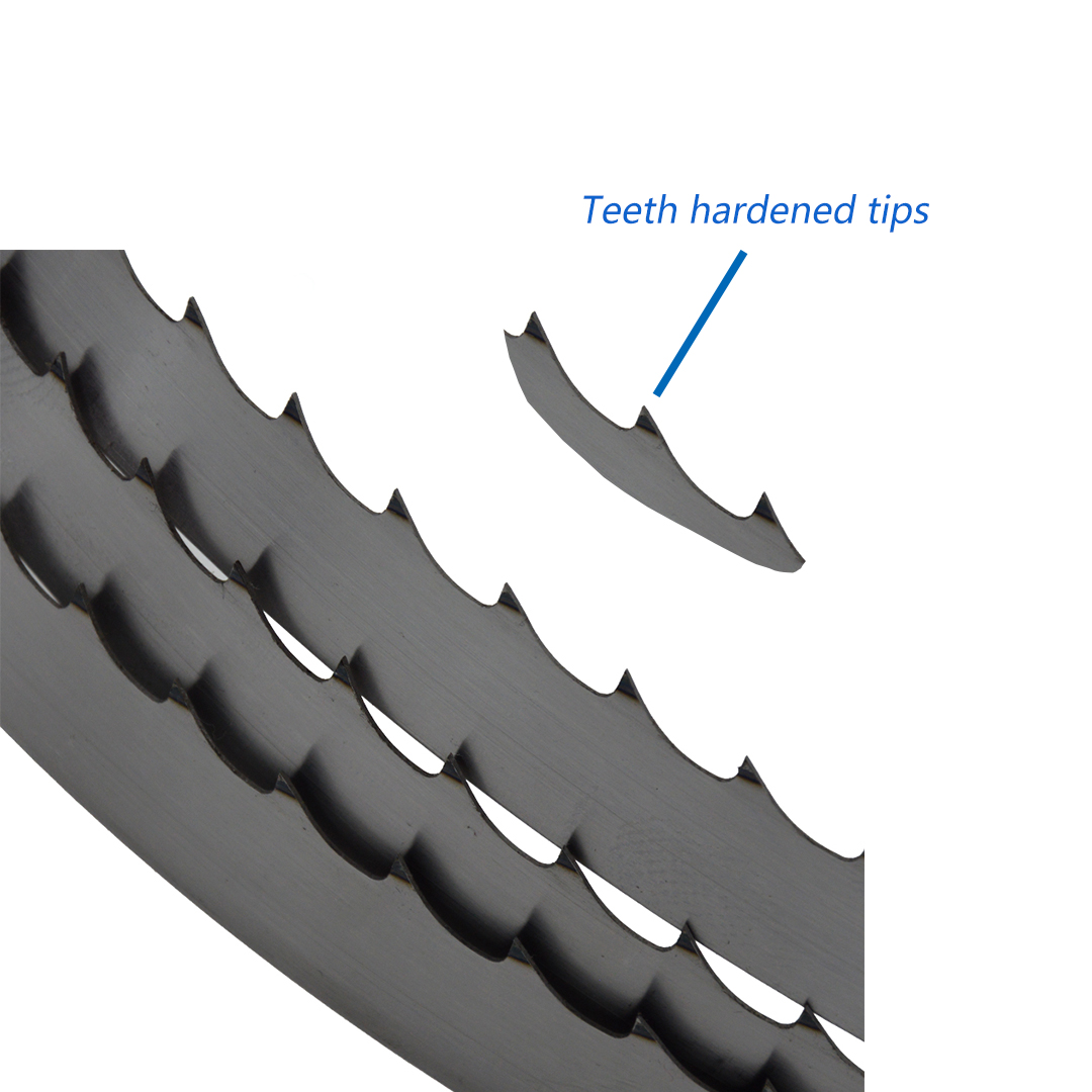 Timber Woodworking High Frequency OEM Customized Band Saw Blade Hardened Teeth Segmented Industrial Lumber Cutting Blade 2 Timber Woodworking High Frequency OEM Customized Band Saw Blade Hardened Teeth Segmented Industrial Lumber Cutting Blade - Image 2