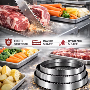 Food Grade Food Cutting Bandsaw Meat Bone Sawing Hardened Teeth Band Saw Blades