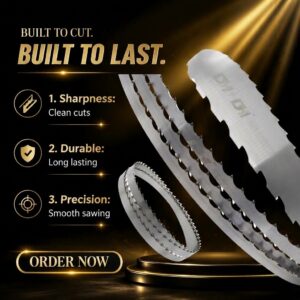 DH Factory Direct Sale Stellite Carbide Bandsaw Blade Woodworking 5860*80mm Stellite Band Saw Blade for Wood Cutting